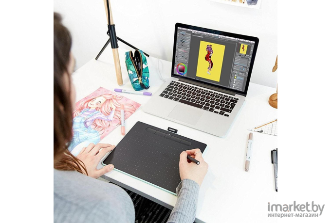 Графический планшет Wacom Intuos M Bluetooth CTL-6100WLE-N Pistachio