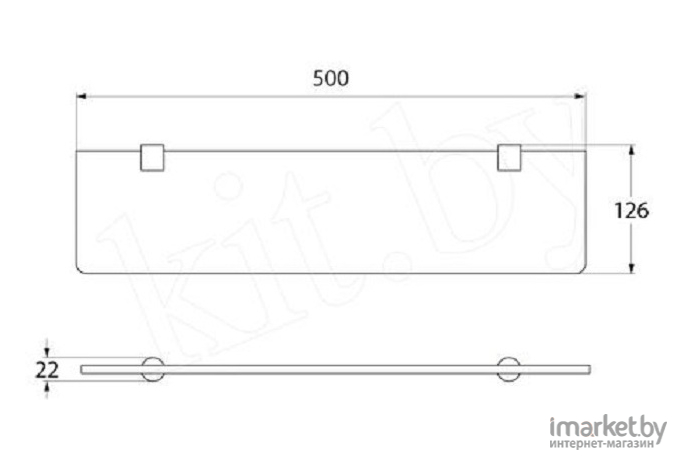 Полка для ванной Iddis Renior L049