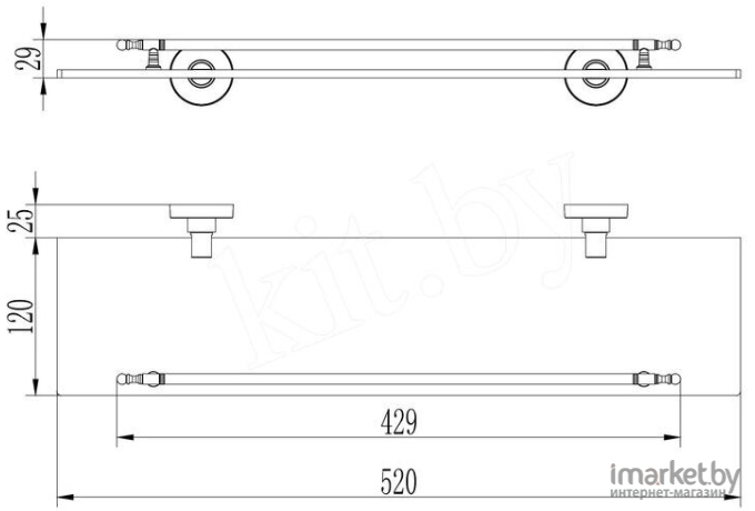 Полка для ванной Ledeme L1707