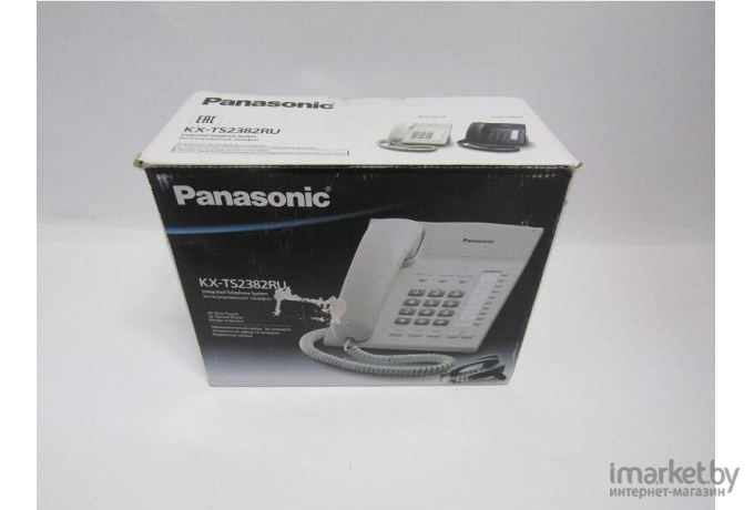 Проводной телефон Panasonic KX-TS2382RUW (белый)