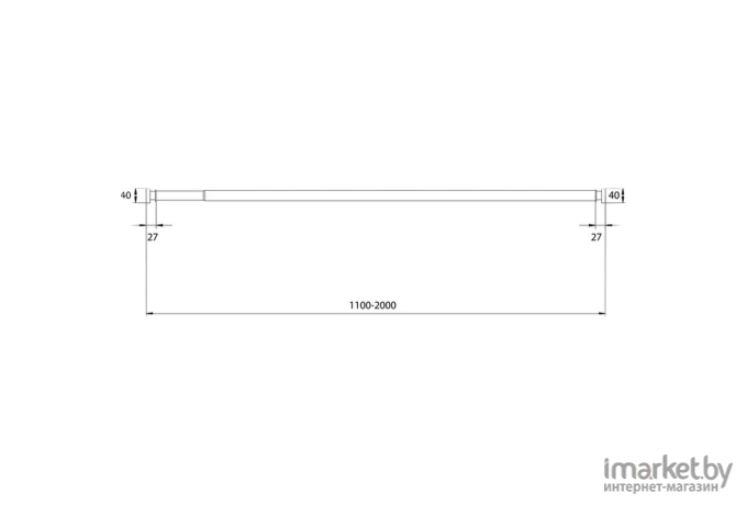 Карниз для ванны Iddis 030A200I14