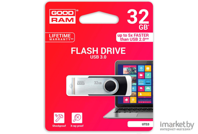 USB Flash GOODRAM UTS3 32GB (черный) [UTS3-0320K0R11]