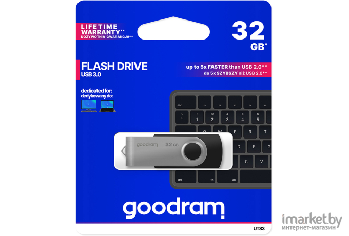 USB Flash GOODRAM UTS3 32GB (черный) [UTS3-0320K0R11]