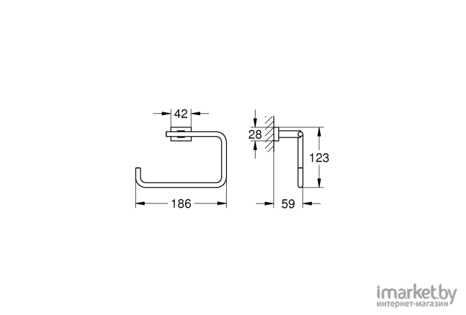 Держатель для бумаги Grohe Essentials Cube 40510001