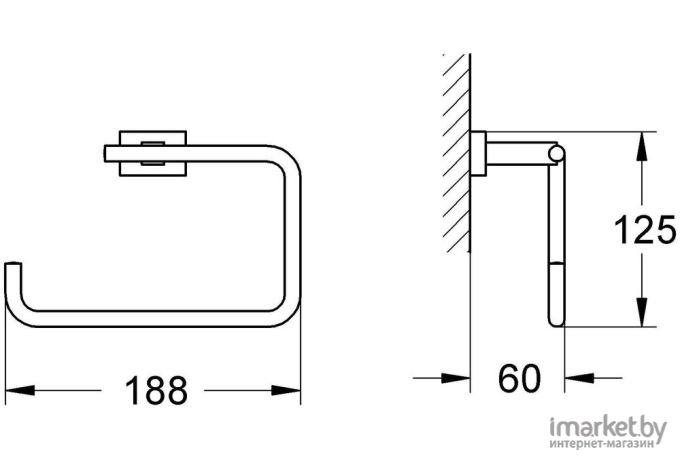 Держатель для бумаги Grohe Essentials Cube 40510001