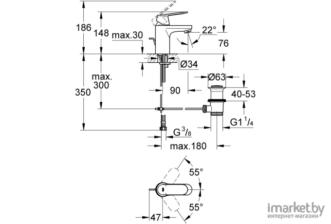 Крючок Grohe Bau Cosmopolitan 40461001