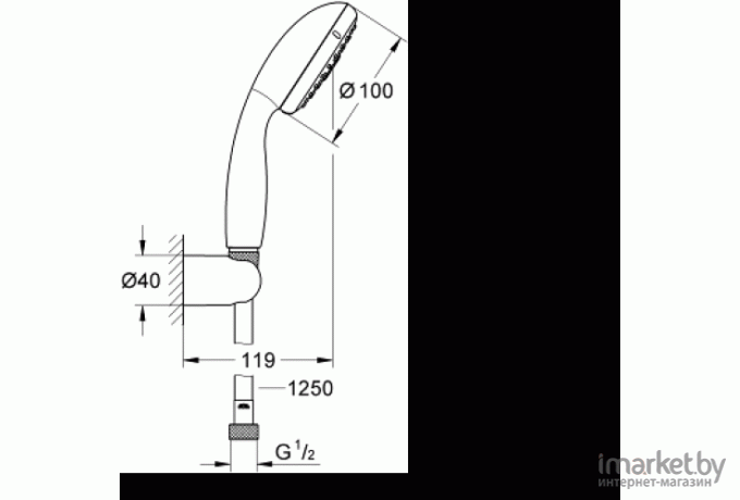 Душевой гарнитур Grohe New Tempesta 100 27799001