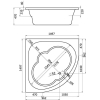 Каркас для ванны Santek Канны 150x150 (WH112432)