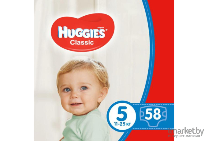 Подгузники Huggies Classic 5 Mega (58шт)