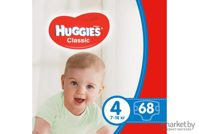 Подгузники Huggies Classic 4 Mega (68шт)