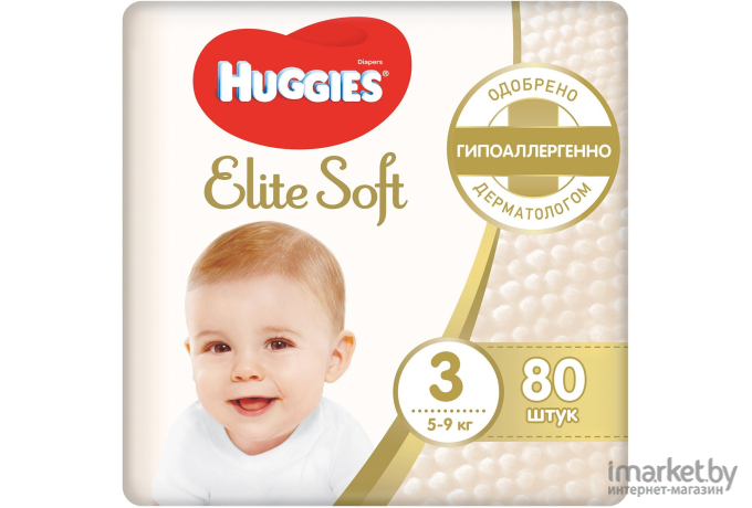 Подгузники Huggies Elite Soft 3 Mega (80шт)