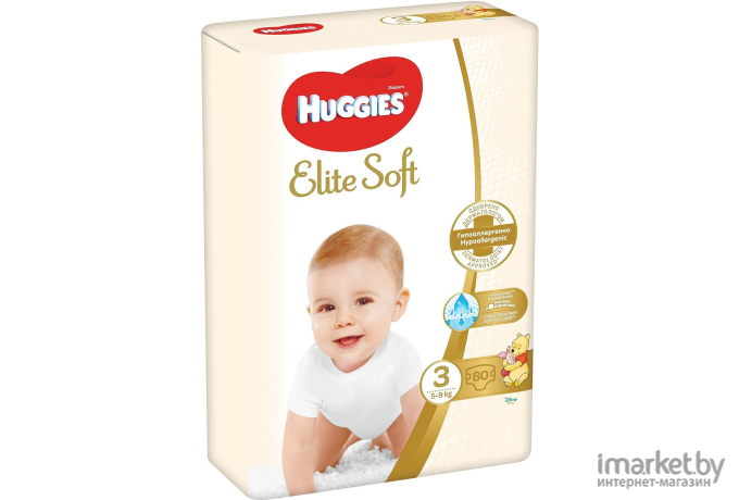 Подгузники Huggies Elite Soft 3 Mega (80шт)