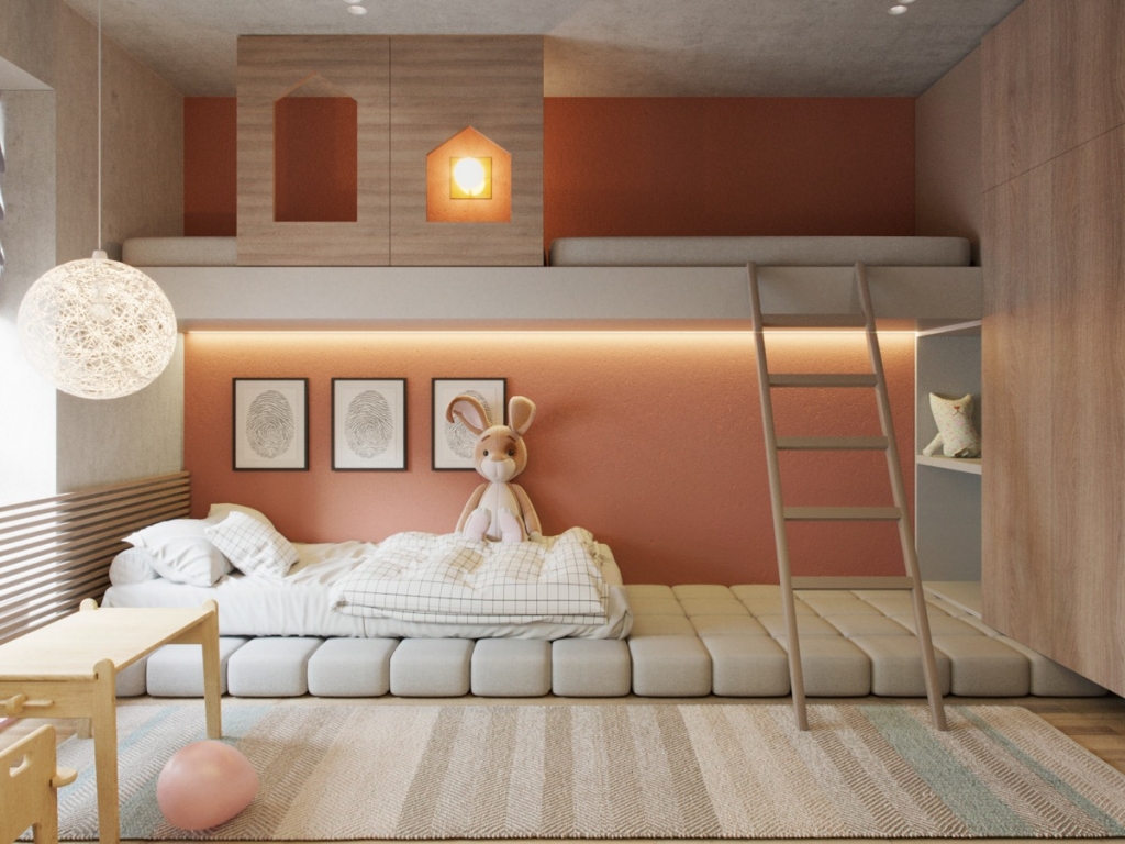 Маленькая детская комната: дизайн, 100 фото