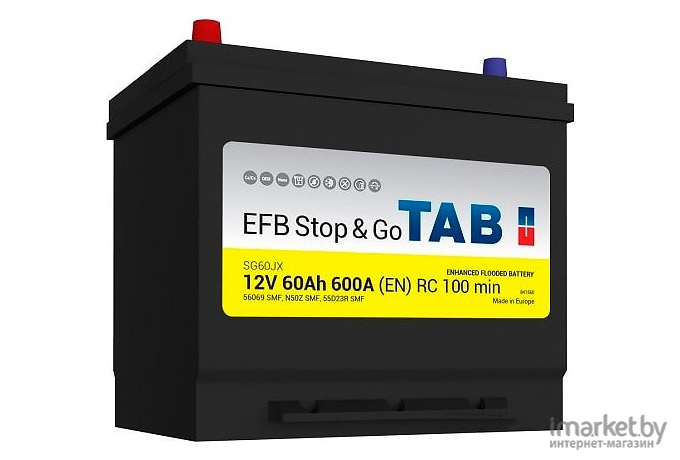 Автомобильный аккумулятор TAB Magic Stop&Go Asia EFB 60 JR (60 А ч) [212860]