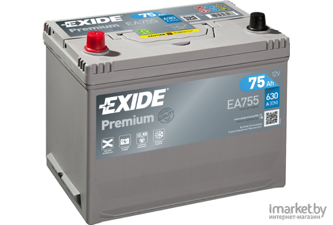 Аккумулятор Exide Premium EA755 75 А/ч