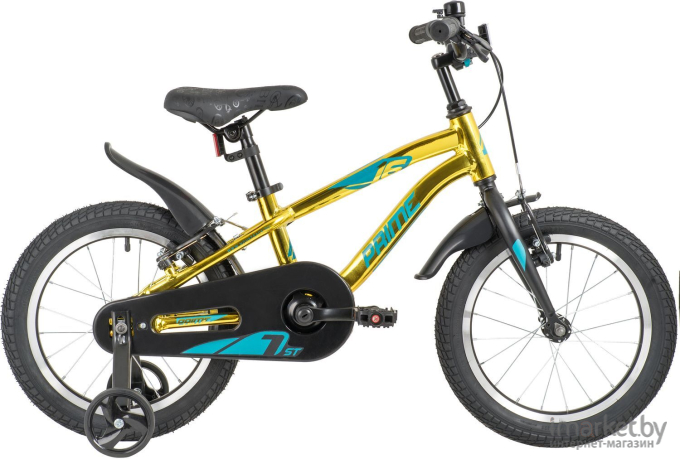 Велосипед Novatrack Prime 16 детский золотой металлик