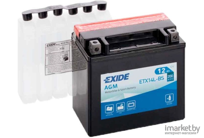 Аккумулятор Exide ETX14L-BS 12 А/ч