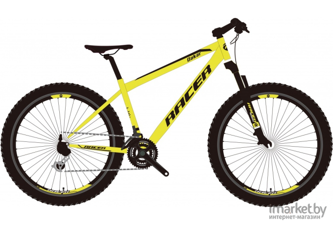 Велосипед Racer Dakar 27,5 2021 рама 18 дюймов желтый