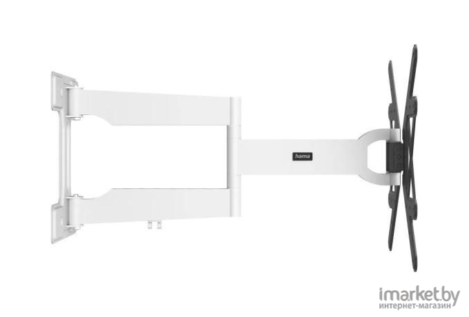 Кронштейн для телевизора Hama Fullmotion Extra-long Arm черный/белый (00118082)