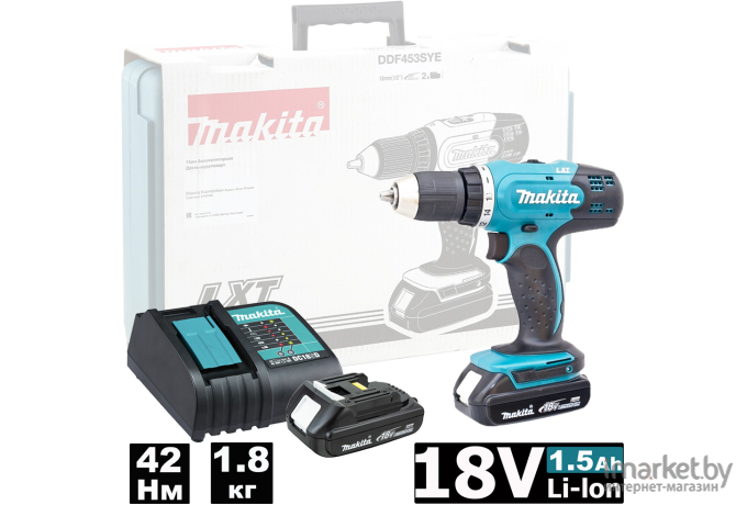 Дрель-шуруповерт Makita DDF453SYE