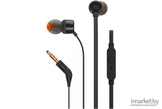 Наушники с микрофоном JBL T110 [JBLT110BLK]