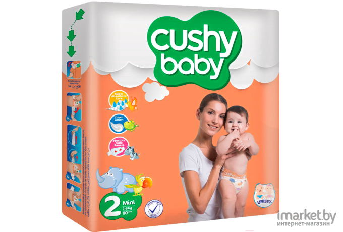 Подгузники Cushy Baby Mini (80шт)